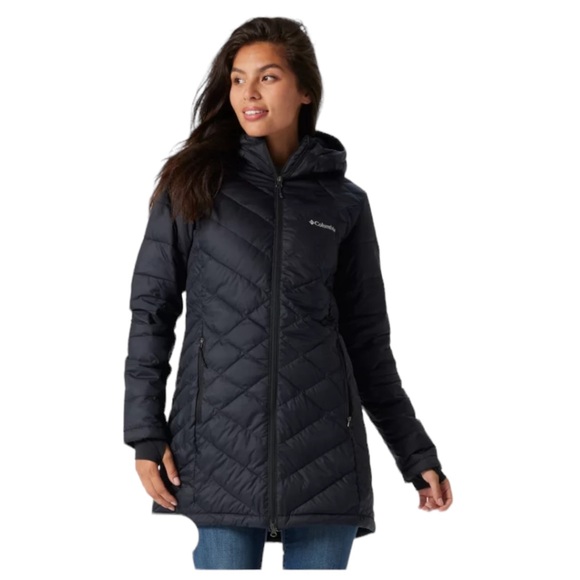 Columbia Jackets & Blazers - Columbia Women’s Heavenly Long Black Hooded Jacket Size Medium